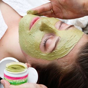 Green Tara Face Mask Application